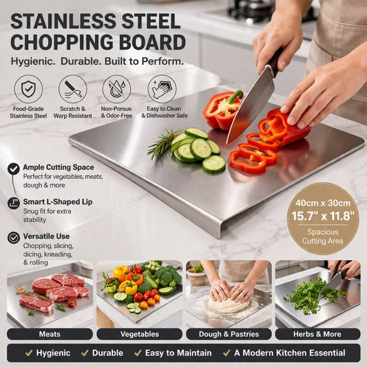 Stainless Steel Chopping Board – Premium Kitchen Essential