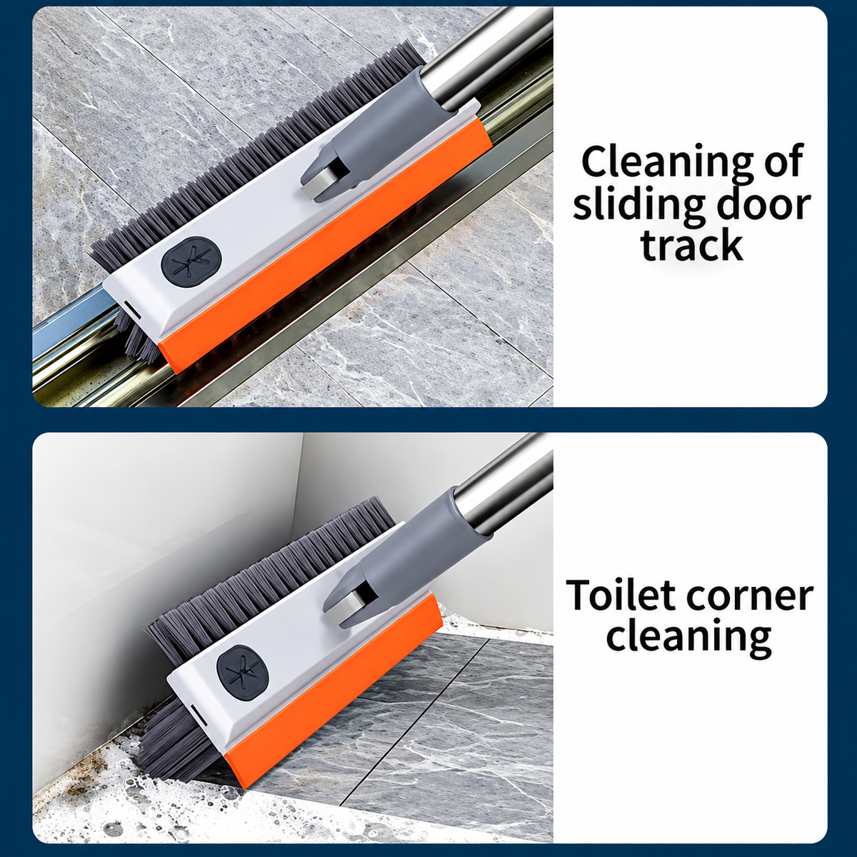 Multi-Purpose Cleaning Brush with Long Handle