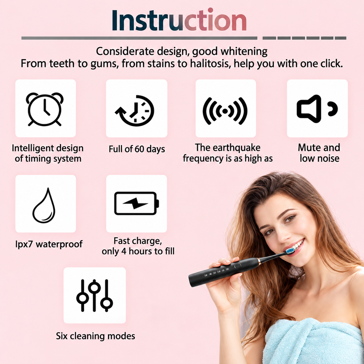 X-3 Sonic Electric Toothbrush